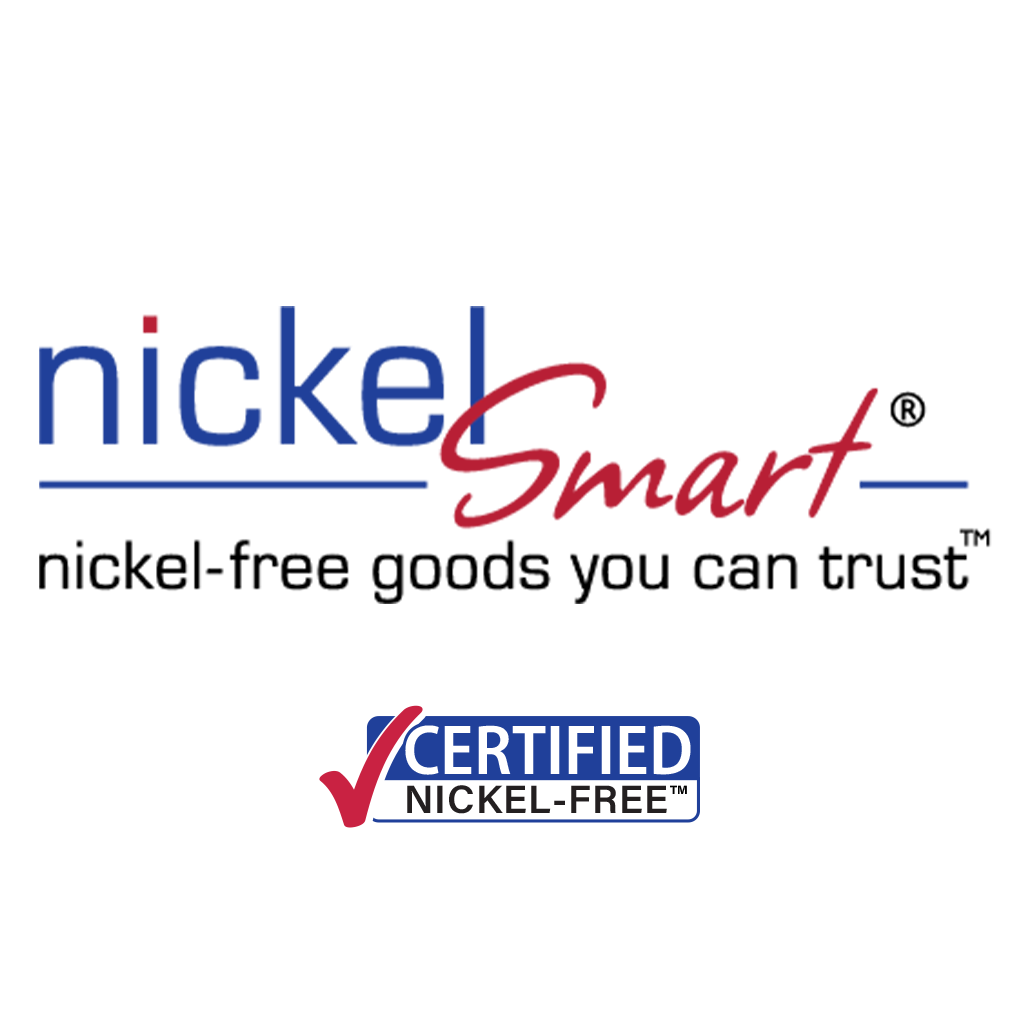 Logo. Nickel Smart® | Nickel-Free Goods You Can Trust™ | Certified Nickel-Free™   