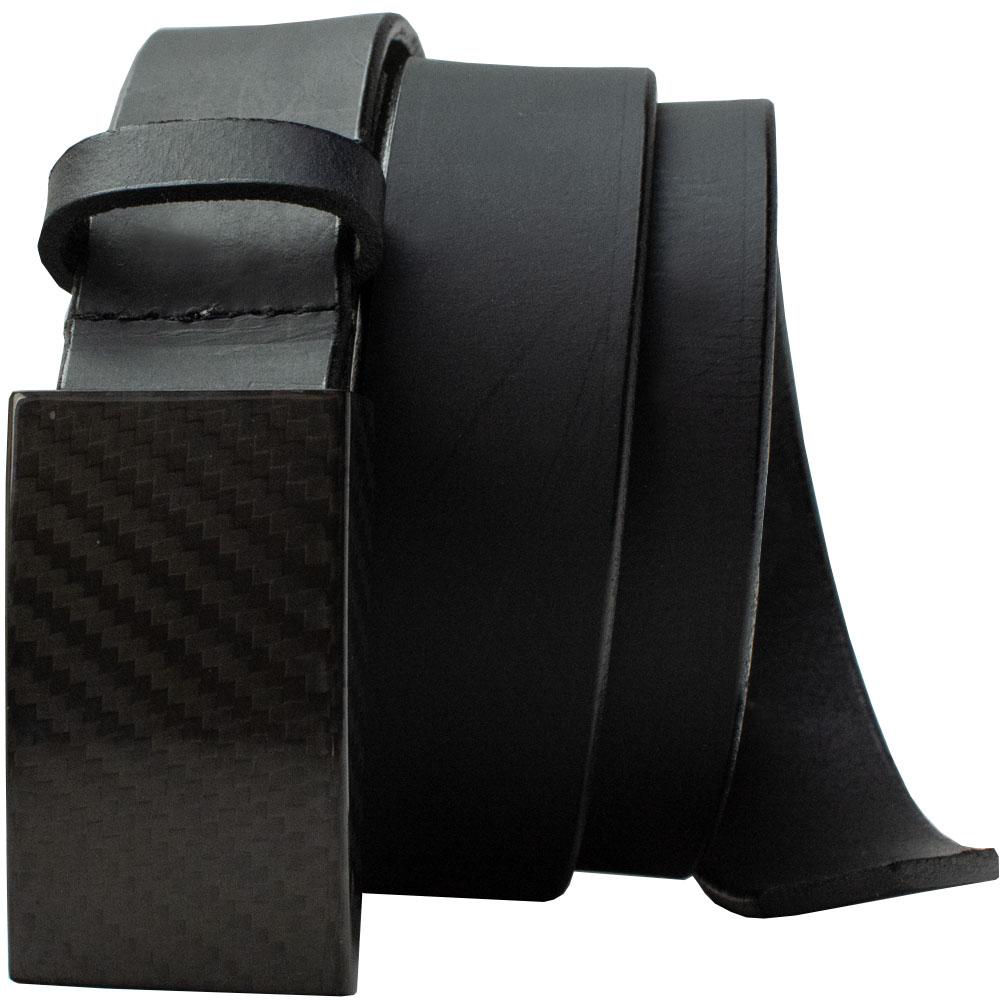 CF 2.0 Black Belt by Nickel Smart, no metal/nickel, lightweight, TSA-friendly, hook buckle