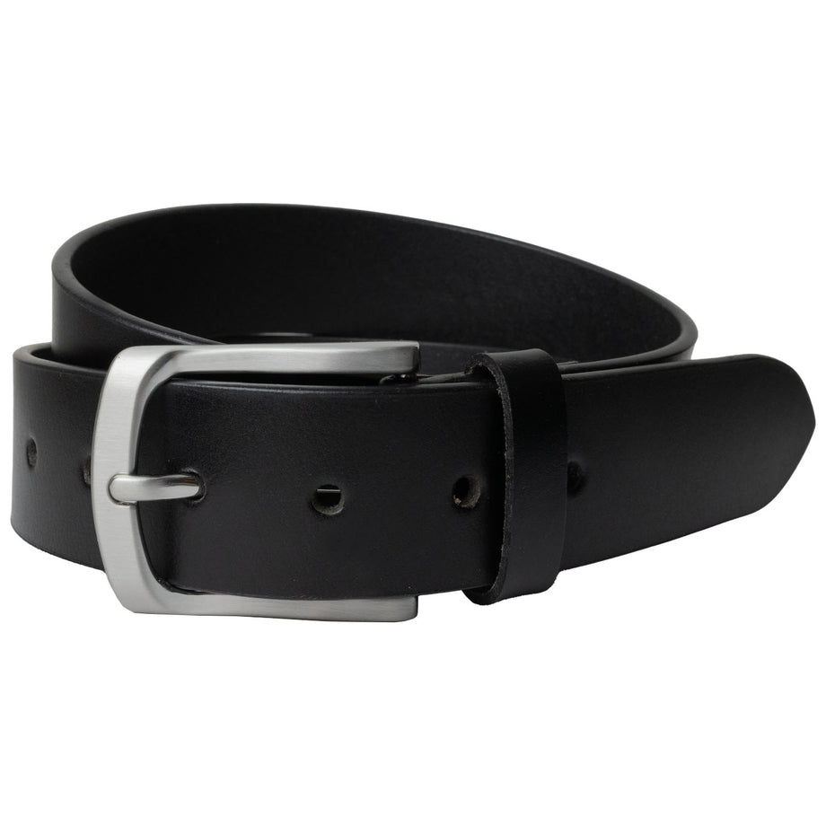 Urbanite Black Belt | Real Leather & Low Profile Hypoallergenic Buckle