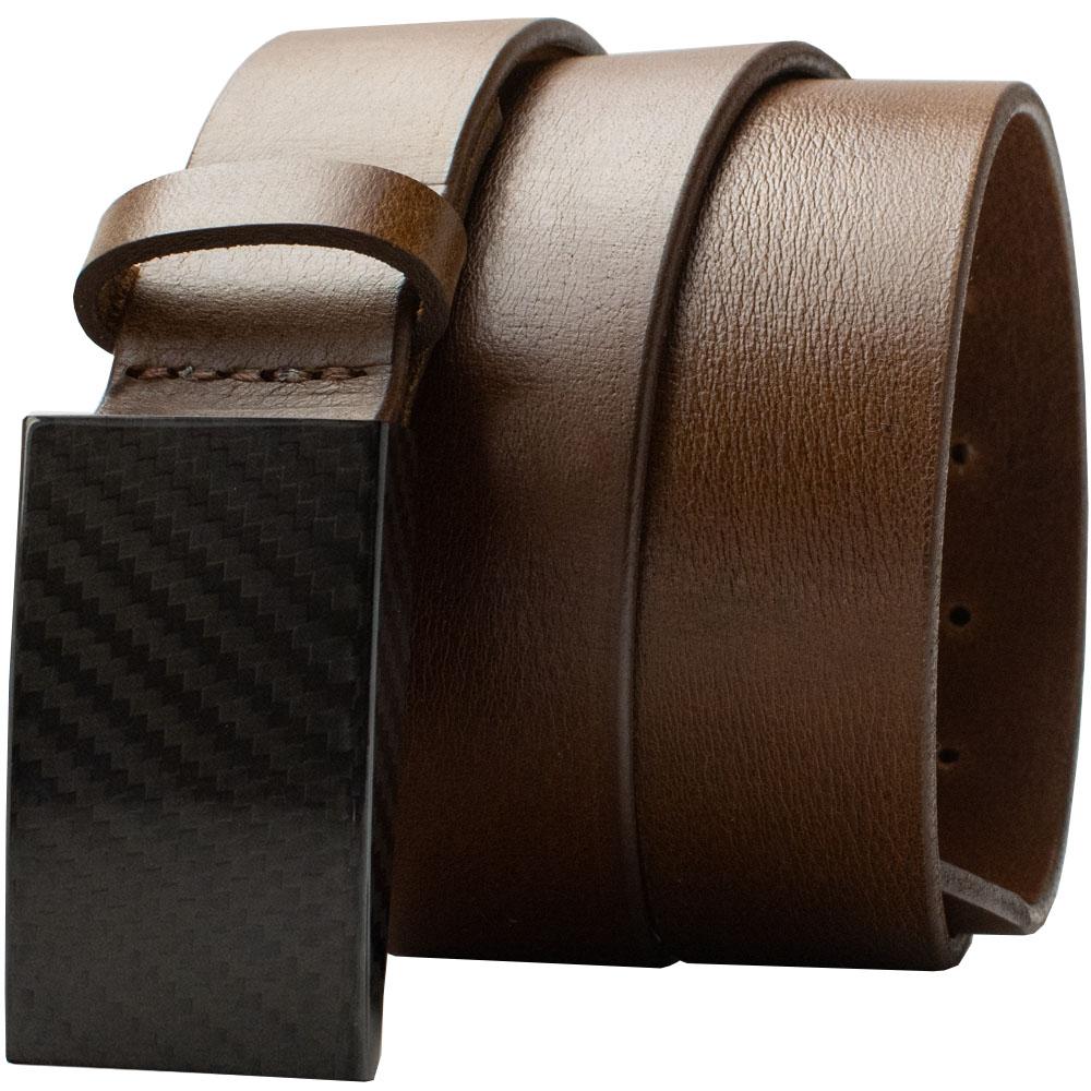 CF 2.0 Brown Belt by Nickel Smart® | carbon fiber, hook buckle