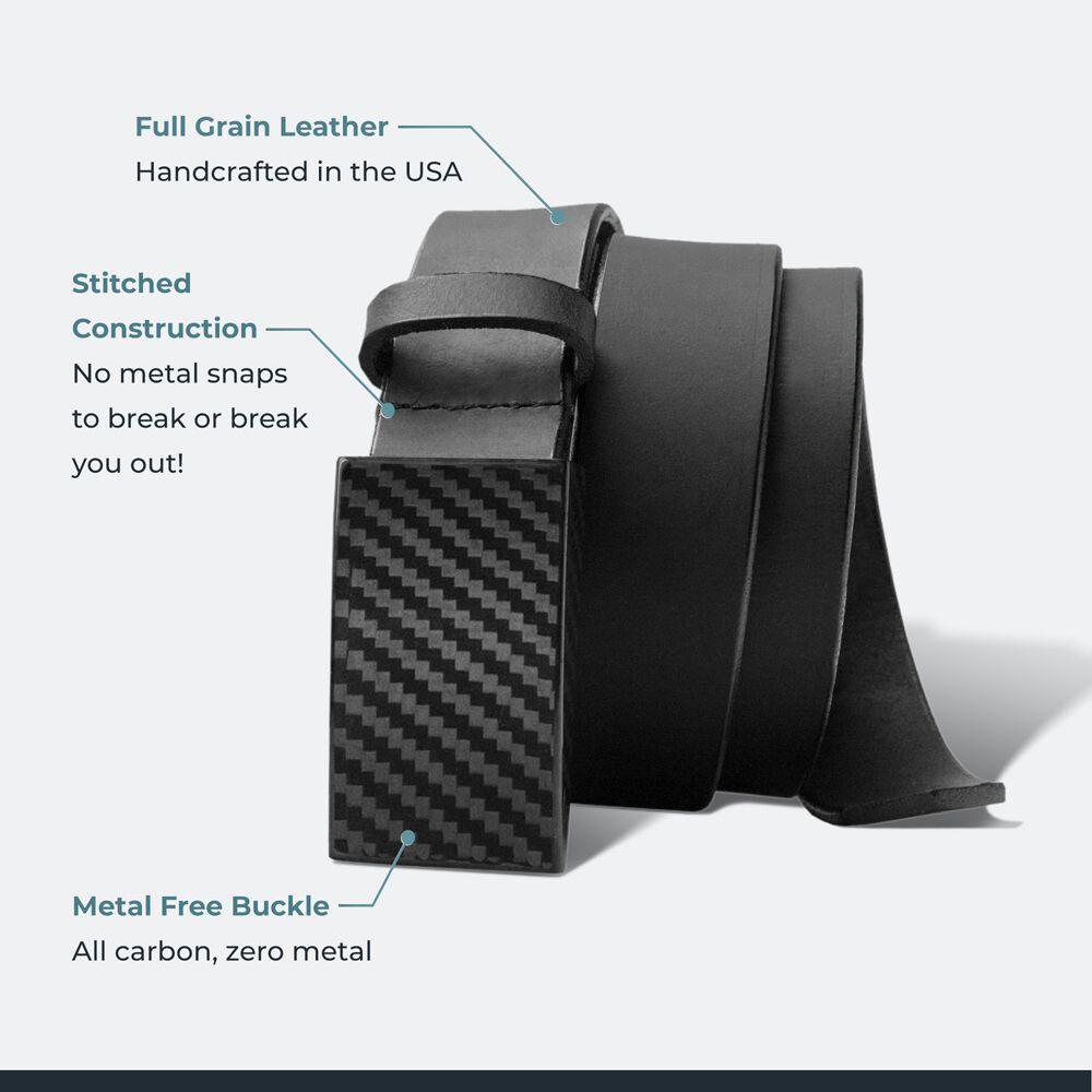 Carbon Fiber Wide Pin Brown Belt by Nickel Smart®