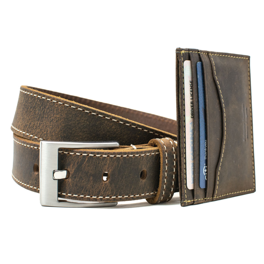 Women's Leather Belt Set (Ashe and Avery) by Nickel Smart®