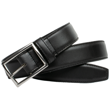 Avery - Women's Brown Leather Belt by Nickel Smart 48 inch (+$8.00) / Brown / Zinc Alloy/Leather
