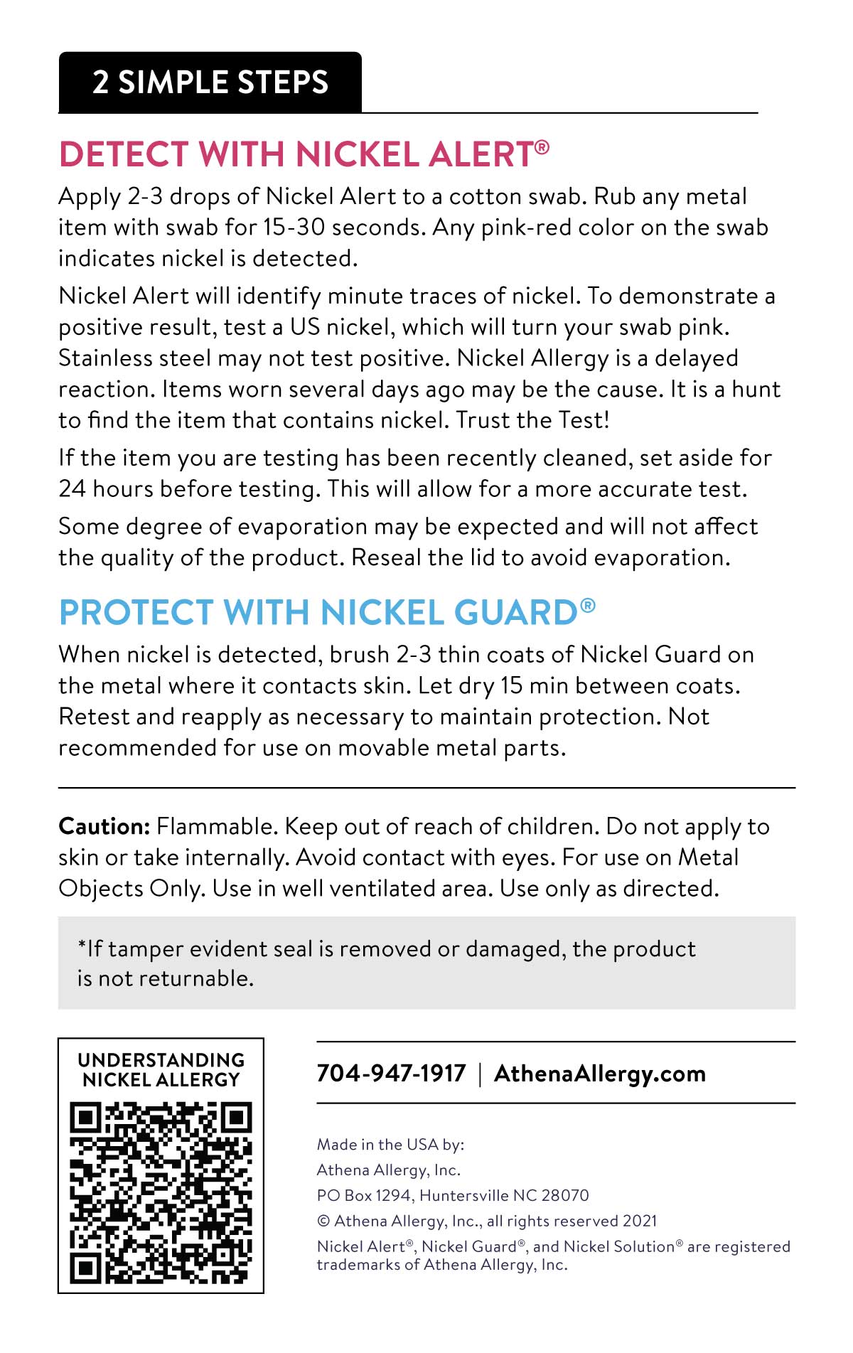 Nickel Detect Nickel Solution® for nickel allergy - Detect & protect against nickel ...