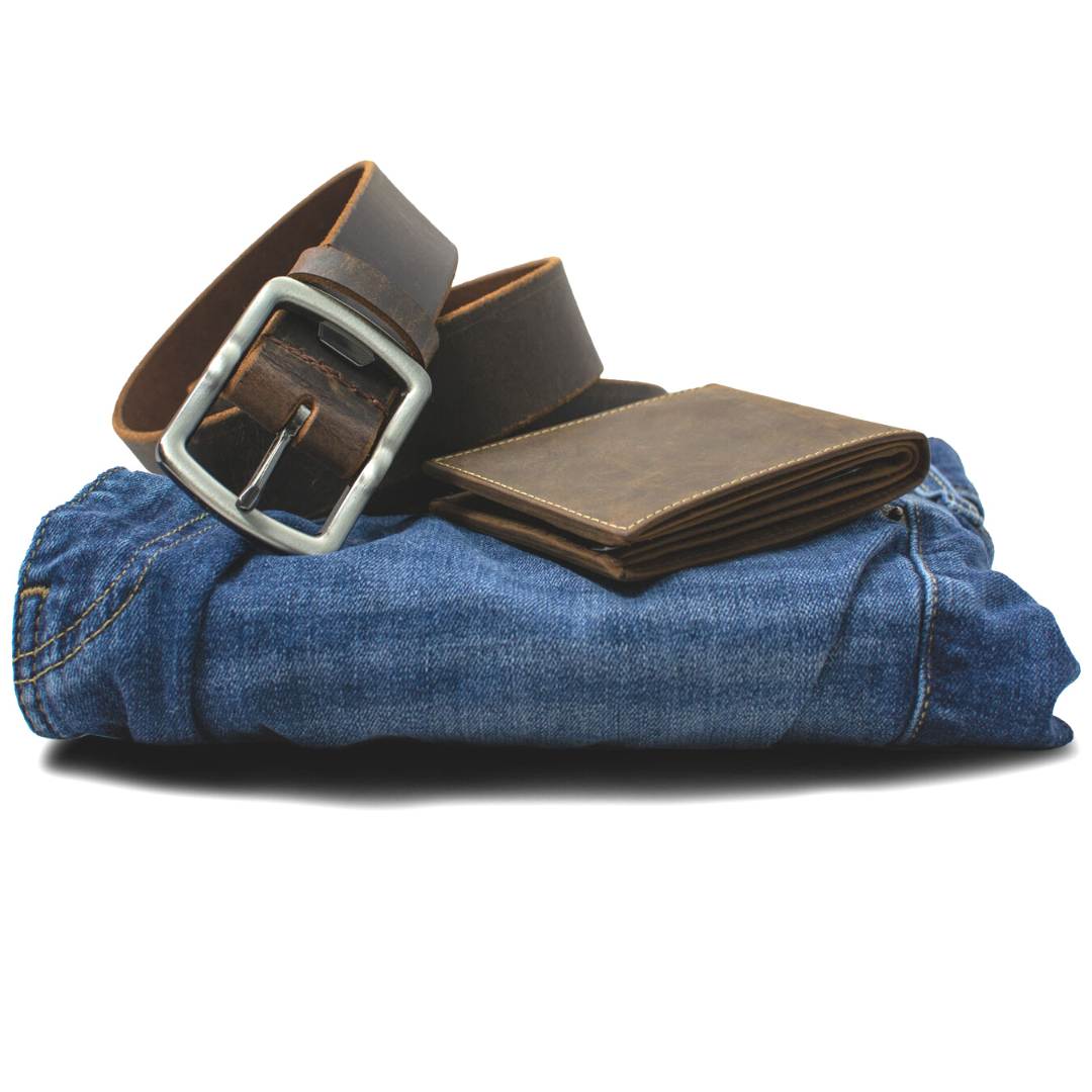 Leather belt wallet best sale