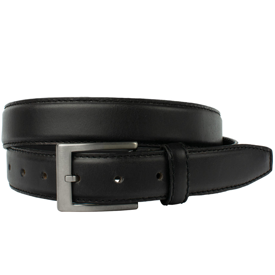 Silver Square Titanium Black Belt by Nickel Smart Silver Square Titanium Black Belt by Nickel Smart