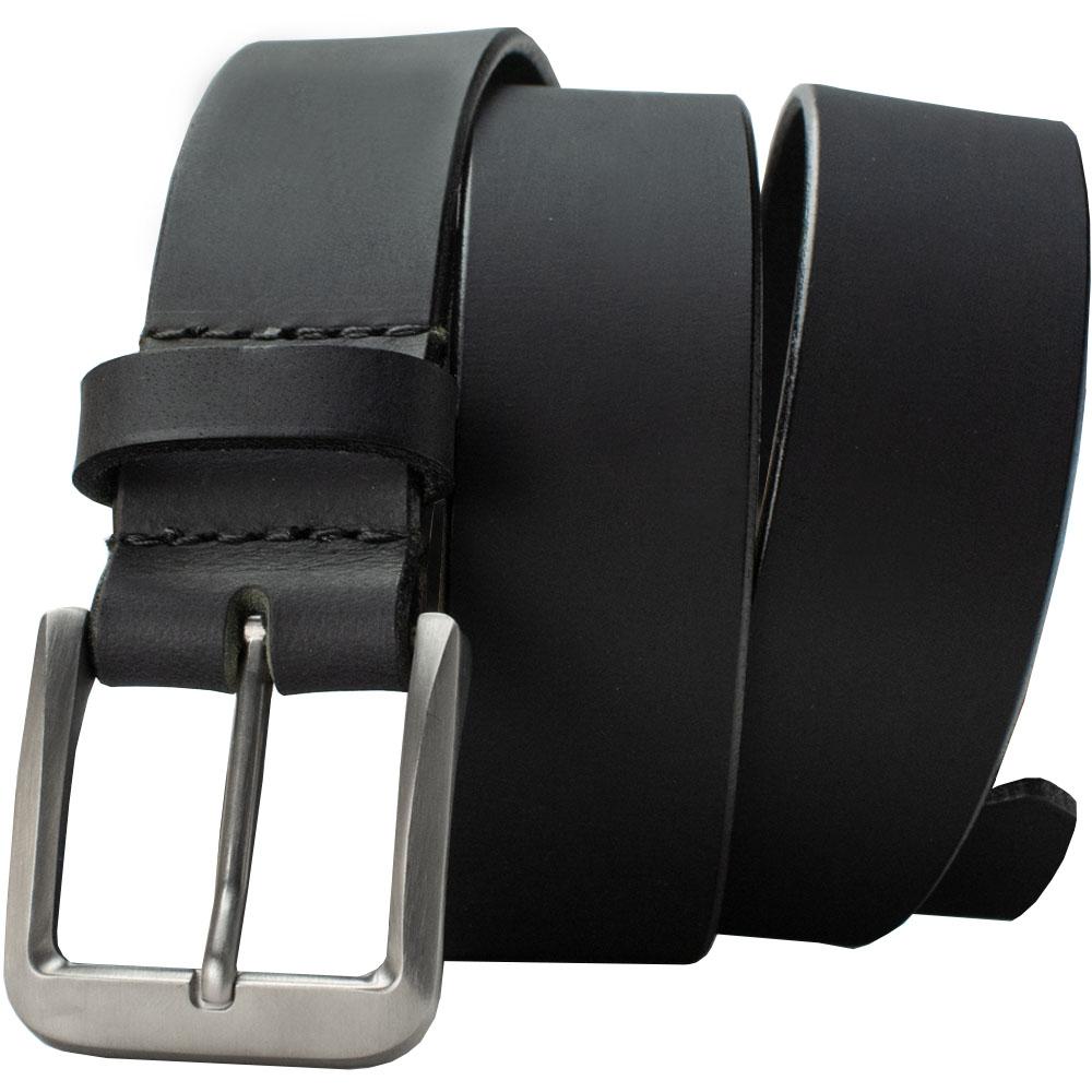 Smoky Mountain Titanium Black Belt by Nickel Smart® | pure titanium, full grain leather