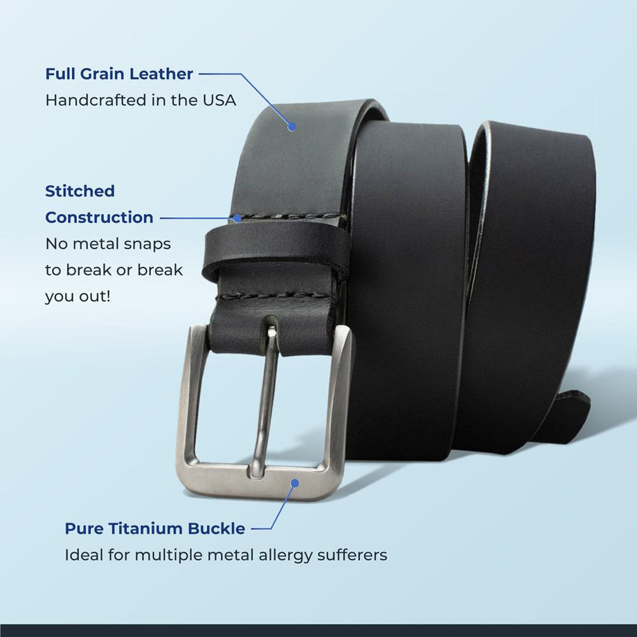 Smoky Mountain Titanium Black Belt by Nickel Smart Smoky Mountain Titanium Black Belt by Nickel Smart