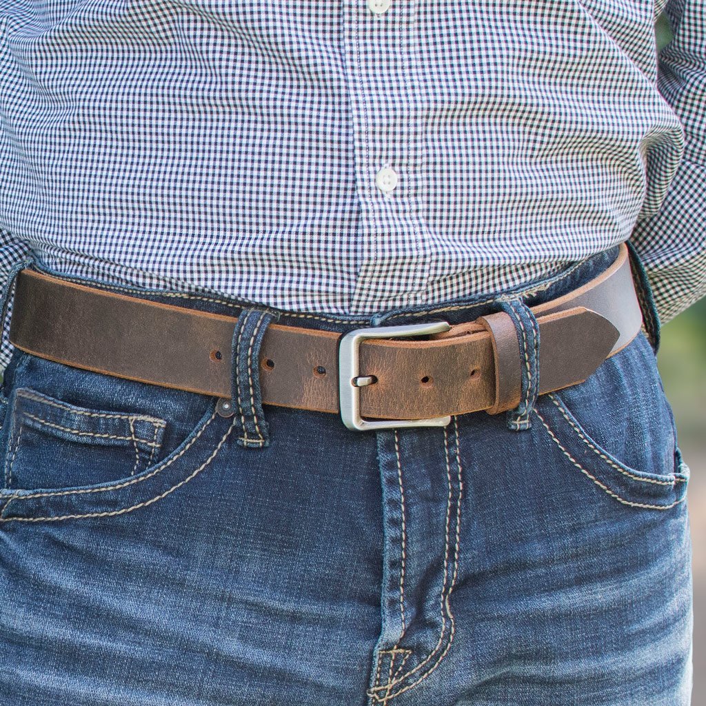 Roan Mountain Distressed Leather Belt | Nickel Free Belt | USA Made ...