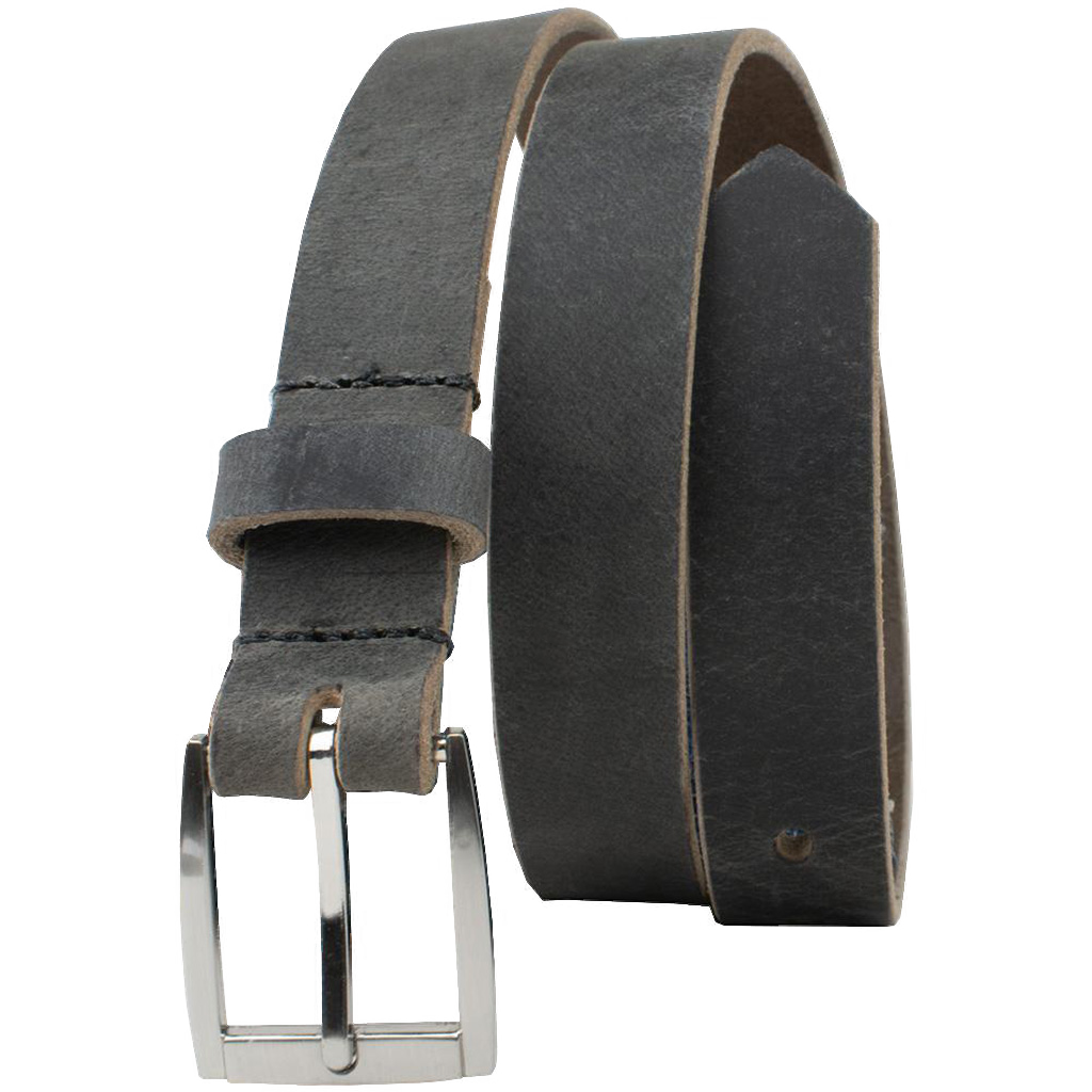 Child's Smoky Mountain Distressed Leather Belt (Gray) by Nickel Smart- nickelfreebelts.com