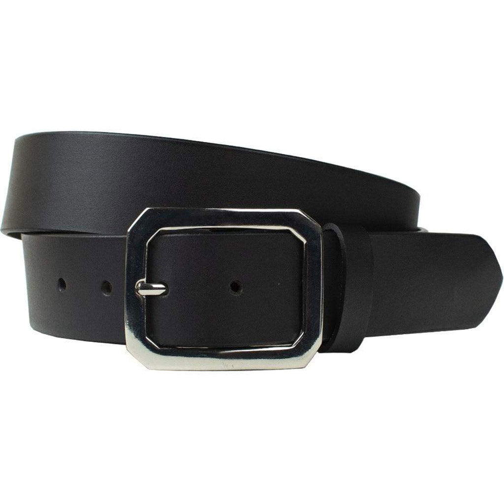  Black leather belt, work belt, genuine leather, hypoallergenic belt buckle 