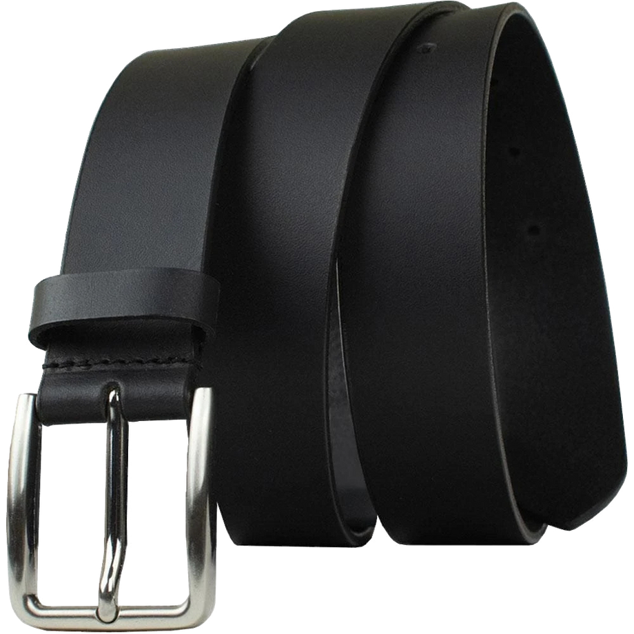 Slick City Black Leather Belt by Nickel Zero®