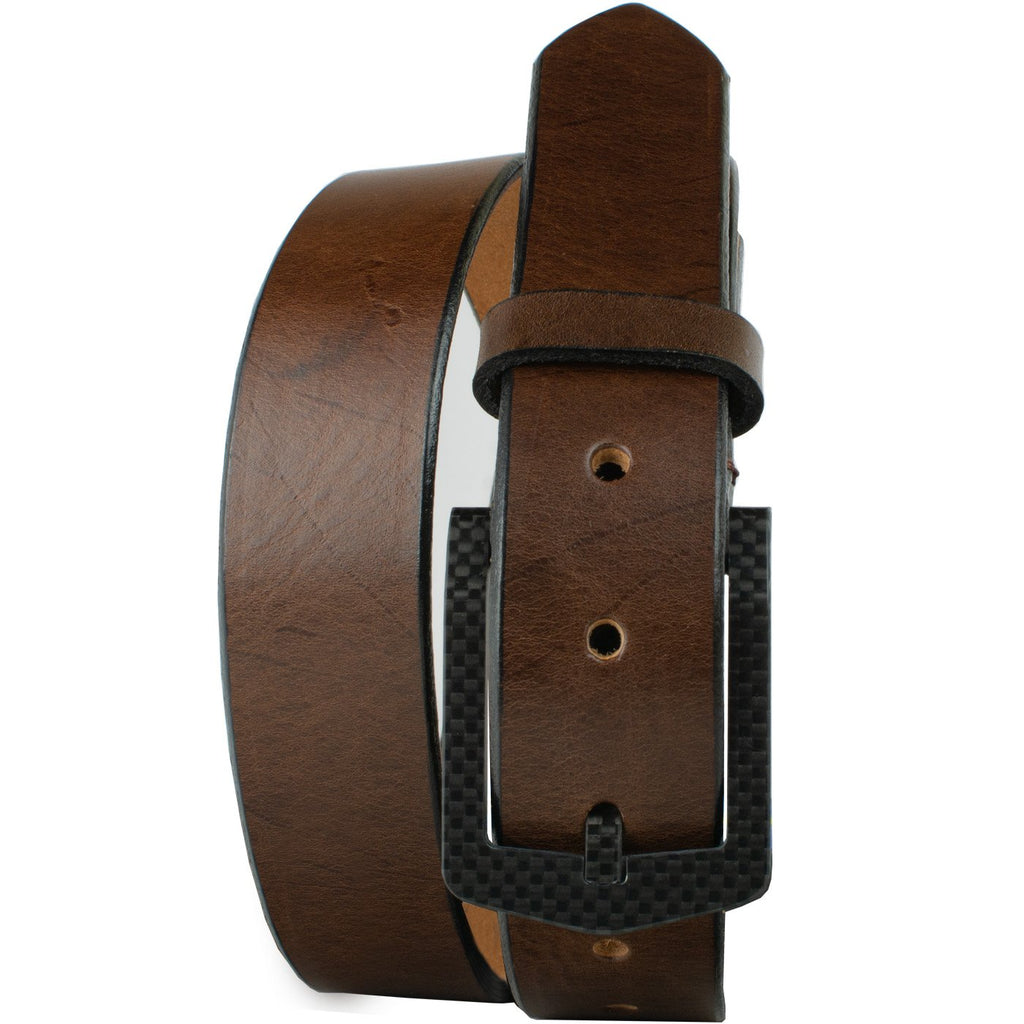 The Stealth Brown Belt by Nickel Smart® | nickel free, metal free, full grain leather