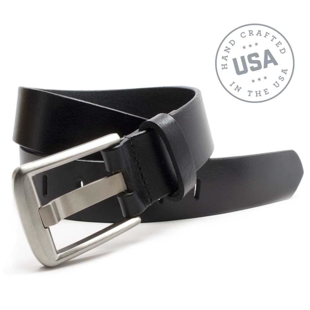 Titanium Wide Pin Black Belt by Nickel Smart® | handcrafted in the USA