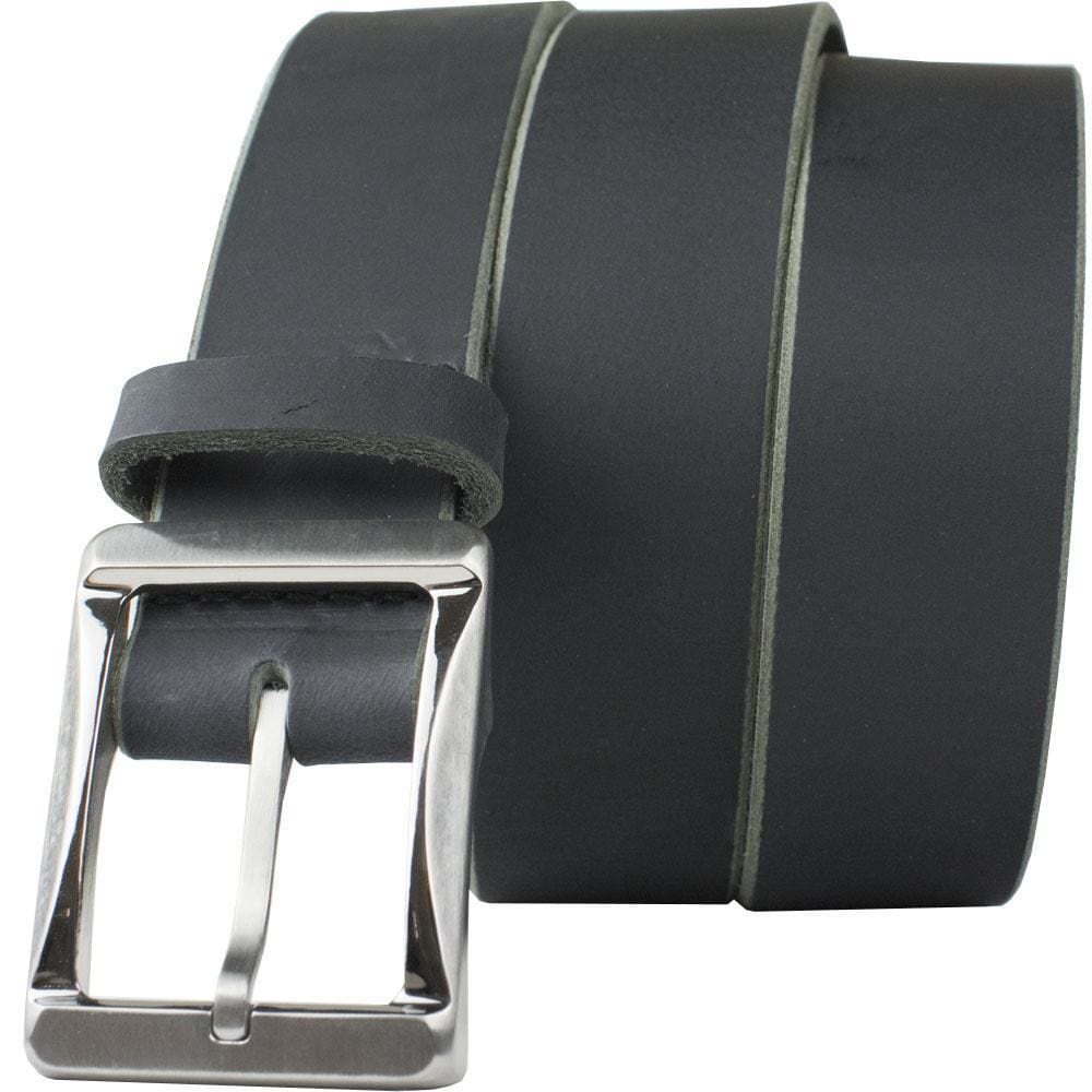 nickel free titanium dress belt buckle modern black Silver Square Leather The ultimate belt set Casual 1.5" Belt Buckle -